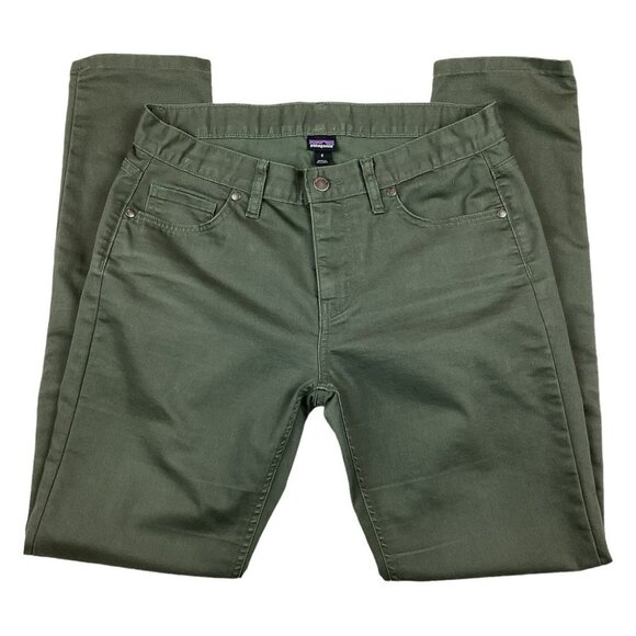 Patagonia Womens Organic Cotton Green Pants Size 8 - Picture 4 of 7